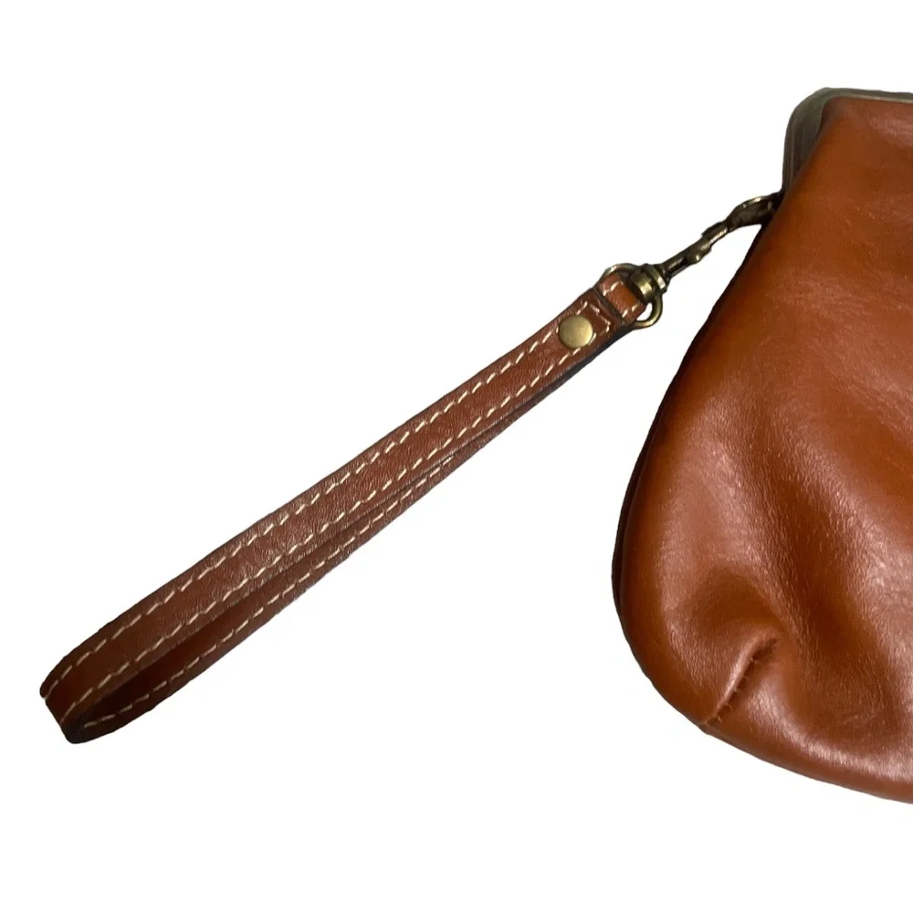 Patricia‎ Nash NEW Leather Brown Purrse Removable Strap 8 x 6 x 1